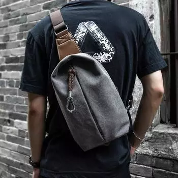 Модная повседневная холщовая сумка, сумка через плечо, мужская ретро-сумка на одно плечо, простая студенческая почтальонская сумка через плечо для мужчин