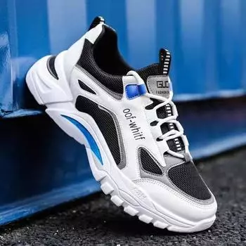 Модная повседневная мужская обувь, летние универсальные трендовые кроссовки, обувь Tide, обувь Daddy 44 белый