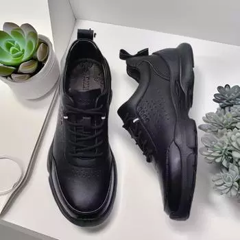 Модная повседневная мужская обувь, новая классическая универсальная обувь в деловом стиле из кожи, дышащая, легкая обувь для отдыха на свежем воздухе с мягкой подошвой 39 чёрный