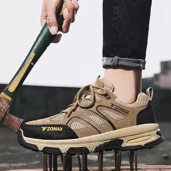 Модная повседневная обувь без кожи от фабрики. Защитная обувь. Высококачественная удобная защитная обувь со стальным носком для строительных площадок. 39 серый