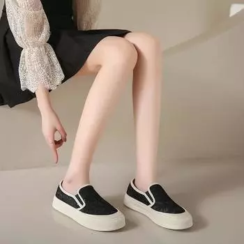 Модная повседневная обувь без шнуровки для женщин, кроссовки, весенние женские лоферы на платформе, дышащая женская обувь на полой платформе, Zapatos De Mujer 35