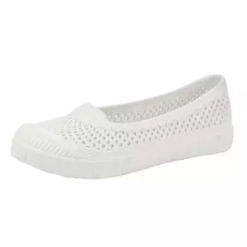 Модная повседневная обувь, детские однотонные сандалии на плоской подошве, повседневная дышащая женская обувь с полыми отверстиями из ЭВА 36 белый