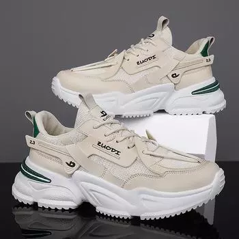 Модная повседневная обувь для мужчин, дышащие спортивные баскетбольные кроссовки для бега, новая прогулочная обувь на платформе в стиле панк, кроссовки в уличном стиле, летние 39 чёрный