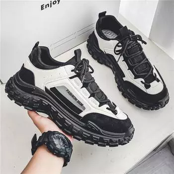 Модная повседневная обувь для мужчин Tire Bottom в стиле ретро, удобные повседневные кроссовки для мужчин с толстой подошвой, модная универсальная повседневная обувь для мужчин, новая 39 коричневый