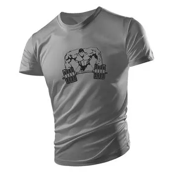 Модная повседневная одежда на четыре сезона, 2d анимационная штанга с принтом для взрослых, с круглым вырезом, для фитнеса, для мужчин, свободная футболка с коротким рукавом 4XL белый