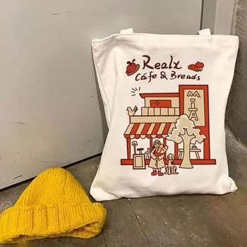 Модная повседневная сумка для покупок с мультяшным принтом, большая сумка, многоразовая холщовая сумка, тканевая складная эко-сумка, большая емкость 24*26cm