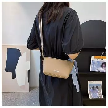 Модная повседневная сумка-мессенджер через плечо с широким ремешком для женщин, брендовые дизайнерские однотонные кожаные поясные сумки чёрный