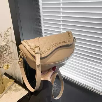 Модная повседневная сумка-мессенджер женская сумка 2024 года лето новая популярная модная сумка через плечо простая сумка-седло сумка подмышкой чёрный