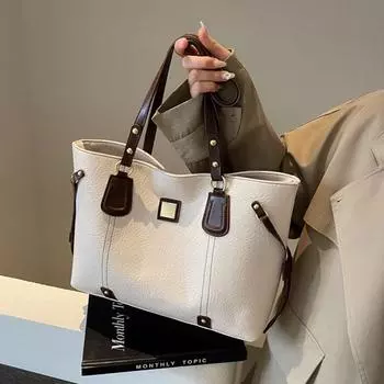 Модная повседневная сумка-тоут для женщин, большая вместимость, универсальные сумки для поездок на работу, новые женские дорожные сумки на одно плечо (30cm<Max Length<50cm)