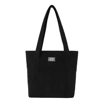 Модная повседневная сумка Вельветовая сумка через плечо Нишевая универсальная сумка-тоут Дизайнерская сумка-мессенджер чёрный