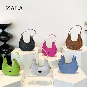 Модная повседневная сумка в стиле личи в стиле ретро для женщин, новая популярная персонализированная сумка в форме полумесяца, сумка через плечо с текстурой подмышкой белый