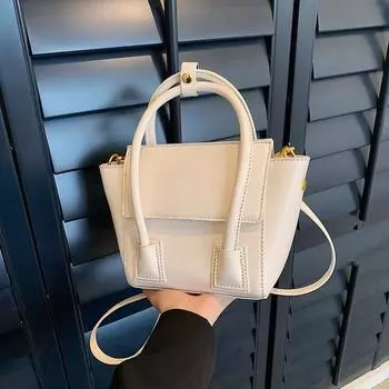 Модная повседневная сумка, женственная сумка-ведро для поездок на работу, сумка через плечо, сумка на плечо белый