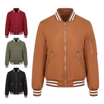 Модная повседневная женская куртка осень и зима тонкая хлопковая куртка L армия зеленый