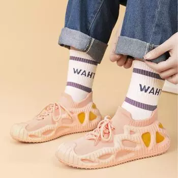 Модная повседневная женская обувь 2024 года, лето, новые мягкие повседневные универсальные дышащие амортизирующие кроссовки для бега 35 чёрный