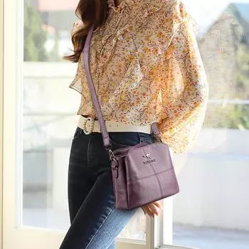 Модная повседневная женская сумка, маленькая сумка через плечо, сумка для мамы One Size красный