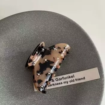 Модная простая блестящая циркониевая заколка для волос для женщин, французская маленькая заколка для волос для хвостика, элегантный темперамент, все сочетающиеся аксессуары для волос