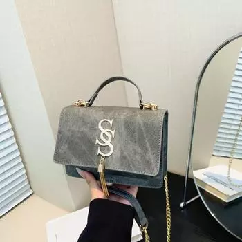 Модная простая маленькая квадратная сумка женская летняя 2024 новая модная повседневная сумка через плечо простая модная сумка-мессенджер для поездок на работу синий