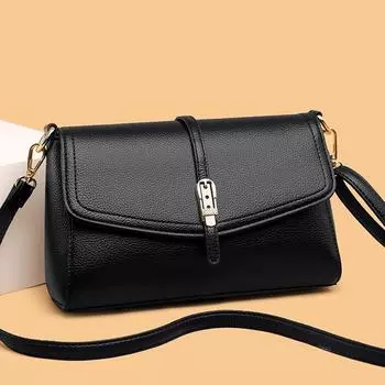 Модная простая маленькая сумочка для мам среднего возраста, высококачественная мягкая женская сумка через плечо из искусственной кожи Sense, большая вместимость, горизонтальная квадратная женская сумка-мессенджер хаки