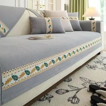 Модная простая подушка для дивана из шенилла, нескользящая, однотонная, легкая, роскошная, вышитая, чехол для дивана, тканевый чехол для дивана 70x70cm