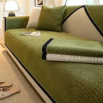 Модная простая подушка для дивана из шенилла, нескользящая, однотонная, легкая, роскошная, вышитая, чехол для дивана, тканевый чехол для дивана 70x70cm