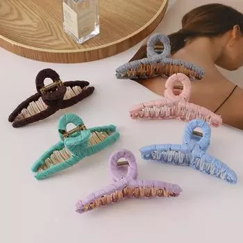 Модная простая ретро-шерстяная заколка для волос с крестом, геометрическая нерегулярная заколка в виде акулы, женская элегантная французская заколка для волос, ювелирные изделия, женский тренд