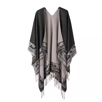 Модная простая шаль с кисточками, накидка, высококачественный шарф, для кемпинга, для защиты от холода, для улицы 160-135CM