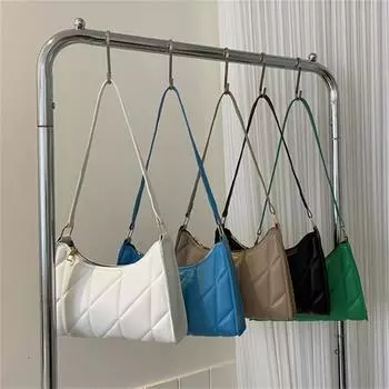 Модная простая стильная сумка из искусственной кожи на плечо для женщин, однотонная повседневная ретро-сумка из фетра для подмышек белый