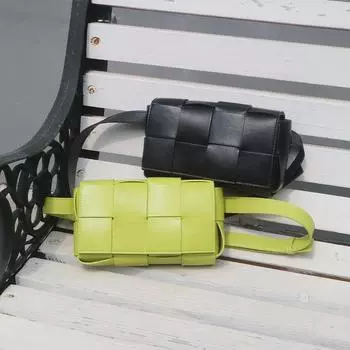 Модная Простая Сумка-раскладушка из воловьей кожи, плетеная, для поездок на работу, женская, симпатичная, через плечо, нагрудная сумка белый