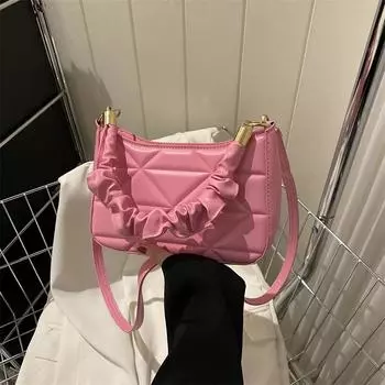 Модная простая сумка-тоут женская 2024 осень новая мода повседневная сумка через плечо повседневная сумка золотой