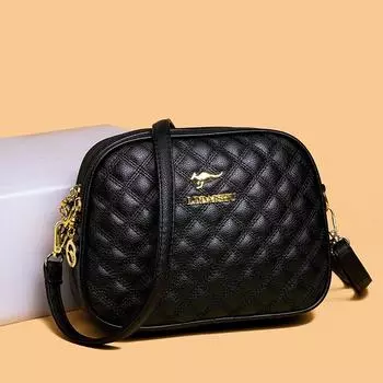 Модная простая женская маленькая сумка-мессенджер Lingge с вышивкой для камеры, женские сумки через плечо, женская новая сумка через плечо из искусственной кожи