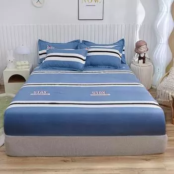 Модная простыня на резинке из 3 предметов, наволочка, покрывало, покрывало, зимний матрас Simmons, простыня с защитой от пыли из хлопка, полный комплект 90x200x30cm