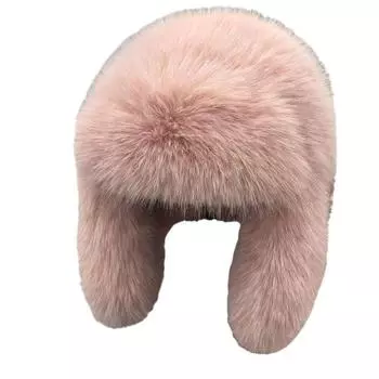 Модная пушистая популярная женская круглая шапка из искусственного меха, зимние шапки для женщин, шапки из искусственного меха, шапка-бомбер Faxu One Size белый