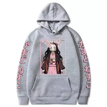 Модная японская аниме-толстовка Kamado Nezuko Demon Slayer Cool Women Hoodie Funny Winter Casual Cartoon Long Sleeve Hoody XXXL
