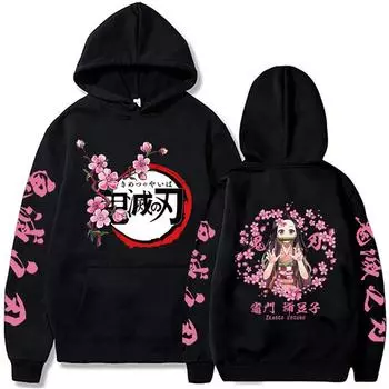 Модная японская аниме-толстовка Kamado Nezuko Demon Slayer Cool Women Hoodie Funny Winter Casual Cartoon Long Sleeve Hoody XXXL