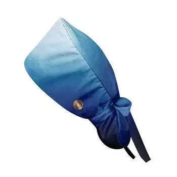 Модная рабочая кепка с градуированным принтом, повседневная женская кепка с хвостиком, кепка с помывкой, кепка Baotou One Size синий