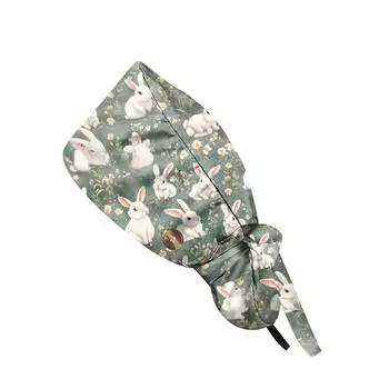 Модная рабочая кепка с пасхальным принтом, повседневная женская кепка с хвостиком, кепка с мытьем, кепка Baotou One Size темно-зеленого