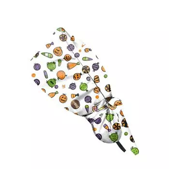 Модная рабочая кепка с принтом на Хэллоуин, повседневная женская кепка с хвостиком, кепка с постиранной резинкой, кепка Baotou One Size белый