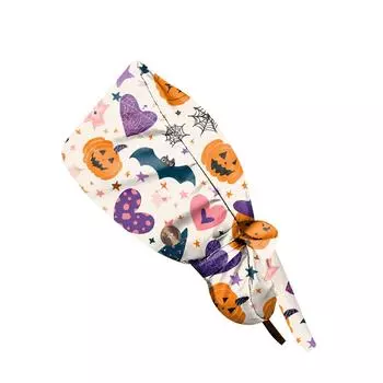 Модная рабочая кепка с принтом на Хэллоуин, повседневная женская кепка с хвостиком, кепка с постиранной резинкой, кепка Baotou One Size