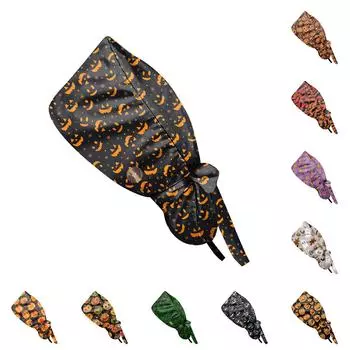 Модная рабочая кепка с принтом на Хэллоуин, повседневная женская кепка с хвостиком, кепка с постиранной резинкой, кепка Baotou One Size