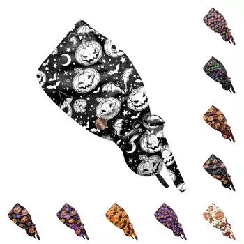 Модная рабочая кепка с принтом на Хэллоуин, повседневная женская кепка с хвостиком, кепка с постиранной резинкой, кепка Baotou One Size