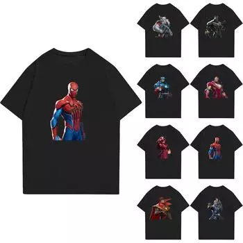 Модная рабочая одежда с круглым вырезом и короткими рукавами, топы с принтом для женщин, летние топы L темно-фиолетового