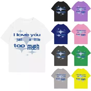 Модная рабочая одежда с круглым вырезом и короткими рукавами, топы с принтом для женщин, летние топы M розовый