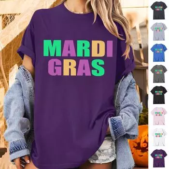 Модная рабочая одежда с круглым вырезом и короткими рукавами, топы с принтом для женщин, летние топы XXL