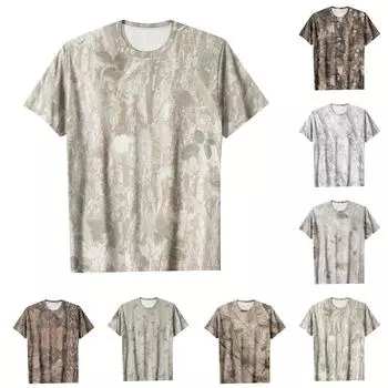 Модная рабочая одежда с круглым вырезом и короткими рукавами, топы с принтом для женщин, летние топы L