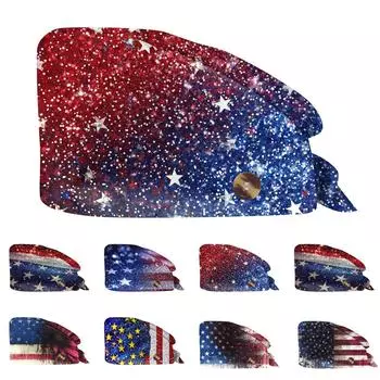 Модная рабочая шляпа с принтом Повседневная стираемая шляпа Сумка Кепка One Size синий