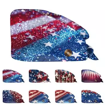 Модная рабочая шляпа с принтом Повседневная стираемая шляпа Сумка Кепка One Size синий