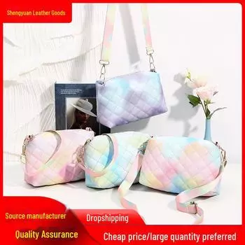 Модная радужная сумка-мессенджер на одно плечо 2023 года — универсальный модный аксессуар для женщин розовый/синий