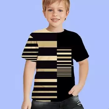 Модная радужный цветной принт тай-дай для мальчиков и девочек, креативная футболка, футболки с коротким рукавом и круглым вырезом, детская одежда на лето 110