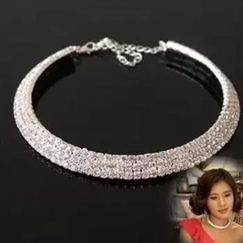 Модная распродажа, новое женское ожерелье в стиле звезды с блестящими кристаллами и стразами, ожерелье-колье, свадебные украшения на день рождения, ювелирные изделия