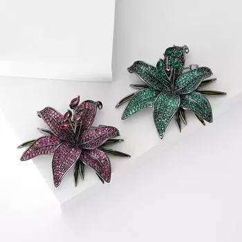 Модная ретро-брошь-цветок из циркония с медной микро-инкрустацией, высококачественная антибликовая булавка для корсажа, элегантные аксессуары для темперамента